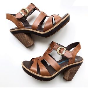 Timberland Earthkeepers Brown Leather Srappy Heels